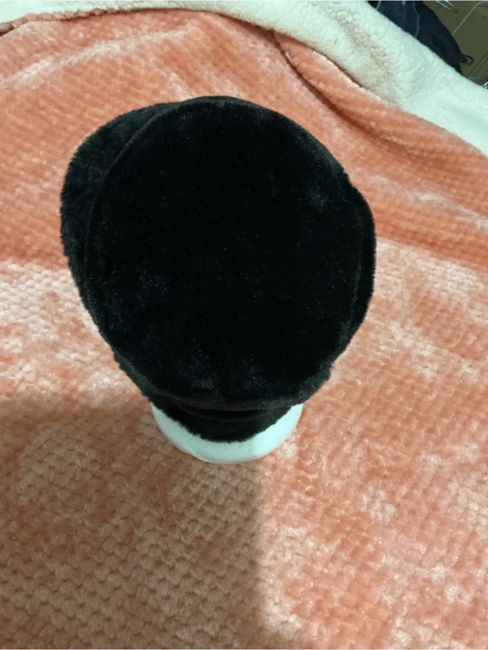 Black Faux Fur Bucket Hat - Women Accessories Glasses